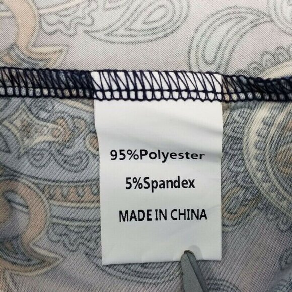 A. Jesdani Blue Brown Paisley Print Short Sleeve Henley Style Knit Top Womens 4X - Picture 9 of 14